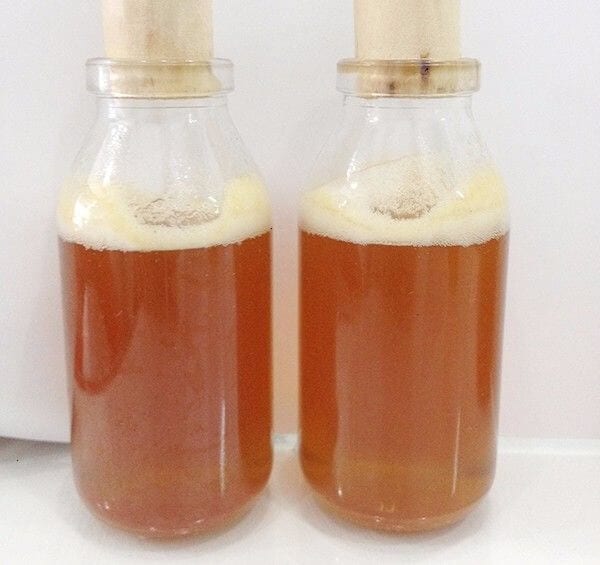 phân biệt mật ong thật sủi bọt